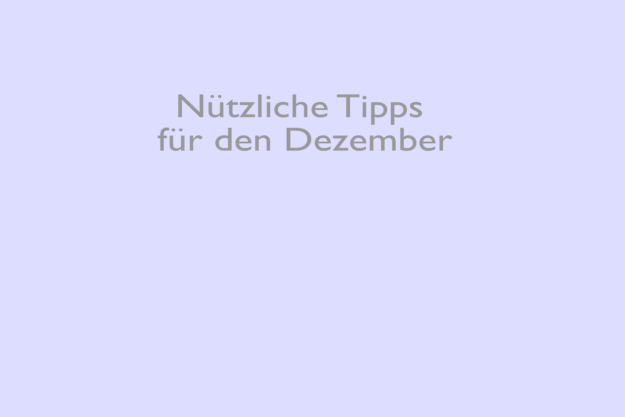 Tipps Dezember